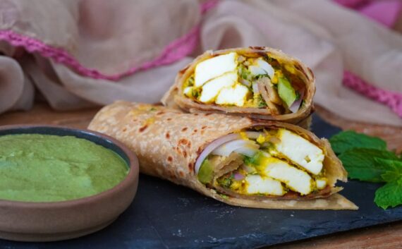 Paneer barbecue roll